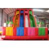 Buy cheap Four Lane Inflatable Dry Slide , Beautiful Rainbow Huge Blow Up Slide from wholesalers