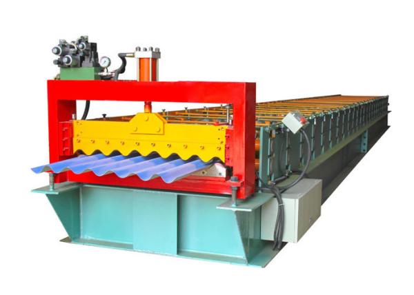 Color Steel Trapezoidal Sheet Roll Forming Machine , Wall Panel Roll Forming