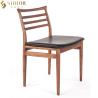 Buy cheap 80cm Height Nordic Solid Wood Leather Chair Low Back For Restaurant from wholesalers