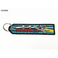 Buy cheap Motorcycle Embroidered Fabric Keychain Eco Friendly Smooth Merrow Border product