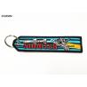 Buy cheap Motorcycle Embroidered Fabric Keychain Eco Friendly Smooth Merrow Border from wholesalers