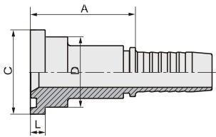 Hydraulic Interlock Fitting High Quality Hydraulic Hose Fitting Flange 87311