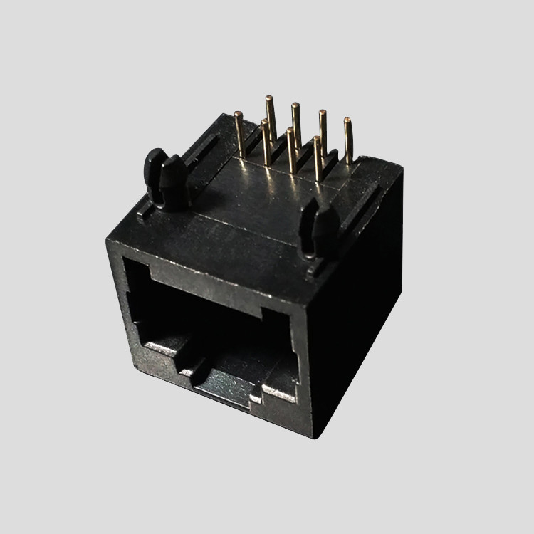Single Female Ethernet Electronic Connectors , Phosphor Bronze Internet Cable Connector