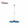 Buy cheap 120cm Extendable Broom Stick Telescopic Steel Pole Blue Double Side Usable Microfiber Flat Mop from wholesalers
