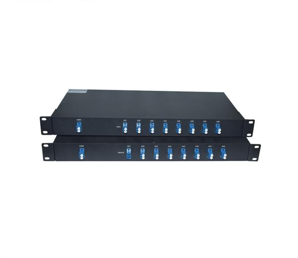 Quality Single Fiber BIDI DWDM Mux Demux Multiplexer 8/16 Channels Rack Mounted Low insertion loss for sale