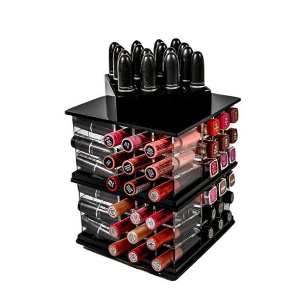 Buy cheap 84 Holder Spinning Lipstick Tower , Rotating Acrylic Lipstick Display Stand from wholesalers