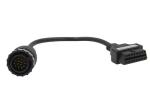 PA66 Mercedes OBD Cable OBD2 OBDII Female To Mercedes Benz Male Connector