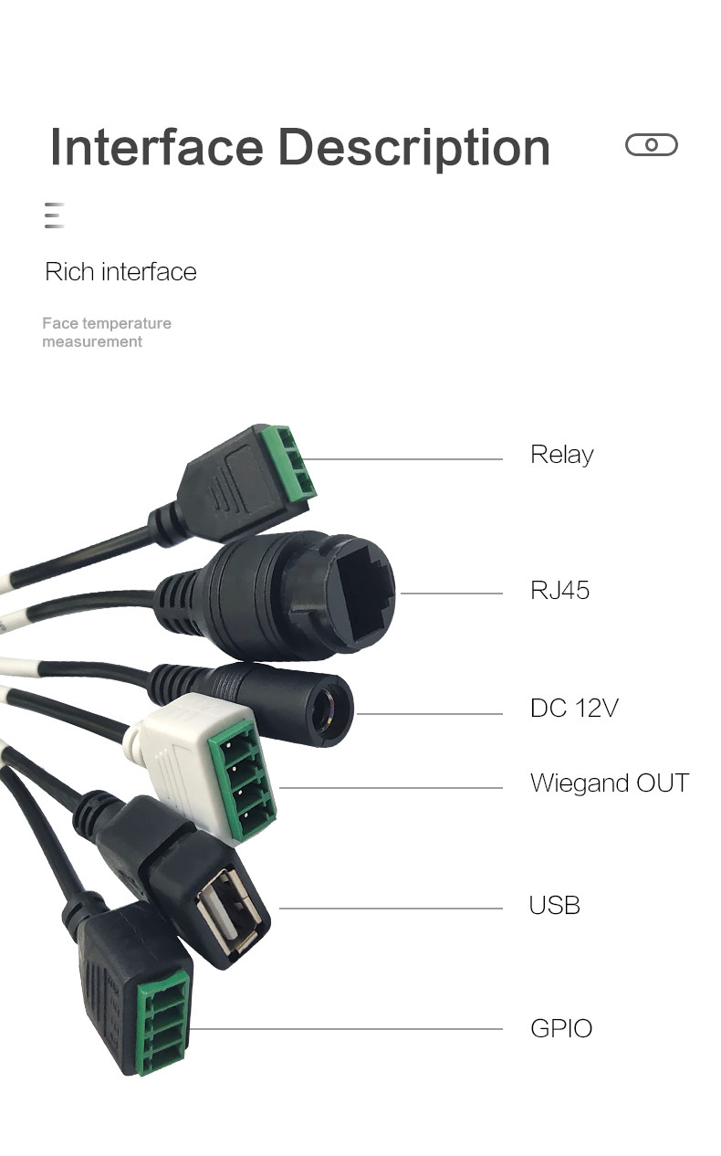 Face Recognition Access Control 18W Infrared Thermal Scanner