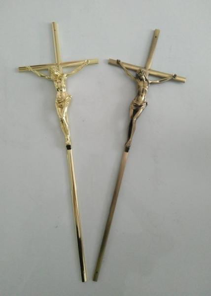 Buy cheap 56.7*15.8cm Copper Crucifix , Casket Cross Catholic Decoration Zamak Material from wholesalers