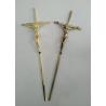 Buy cheap 56.7*15.8cm Copper Crucifix , Casket Cross Catholic Decoration Zamak Material from wholesalers