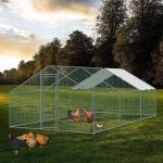 Chicken Cage 20x13 FT Walk in Coop for Poultry Dog Rabbit Hen Cage Pen Metal