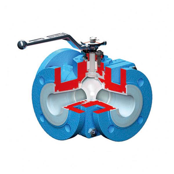 Buy cheap Three Way Pneumatic Control Valve Lined Ball Valve AMP3 Model High Efficiency from wholesalers