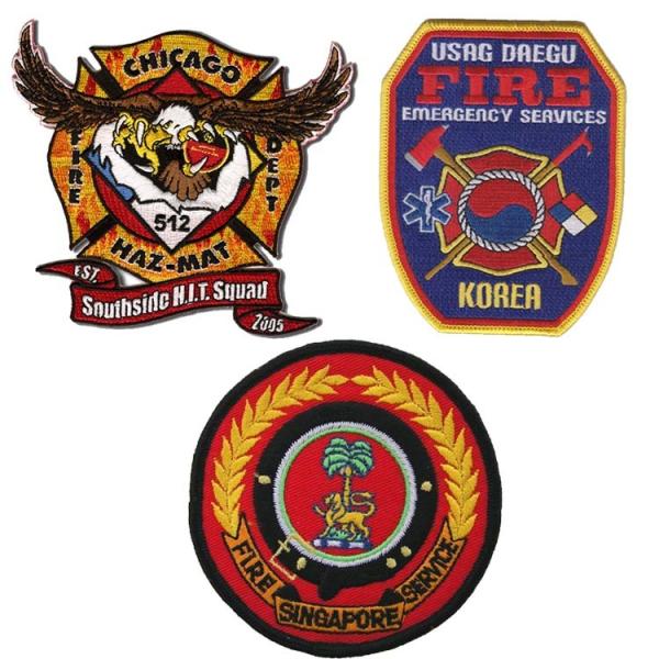 Buy cheap OEM 3D Fabric Chicago Fire Department Patches Iron On Backing from wholesalers