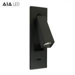 Fashion hotel wall reading light hotel 3W adjustable bed reading light LED wall