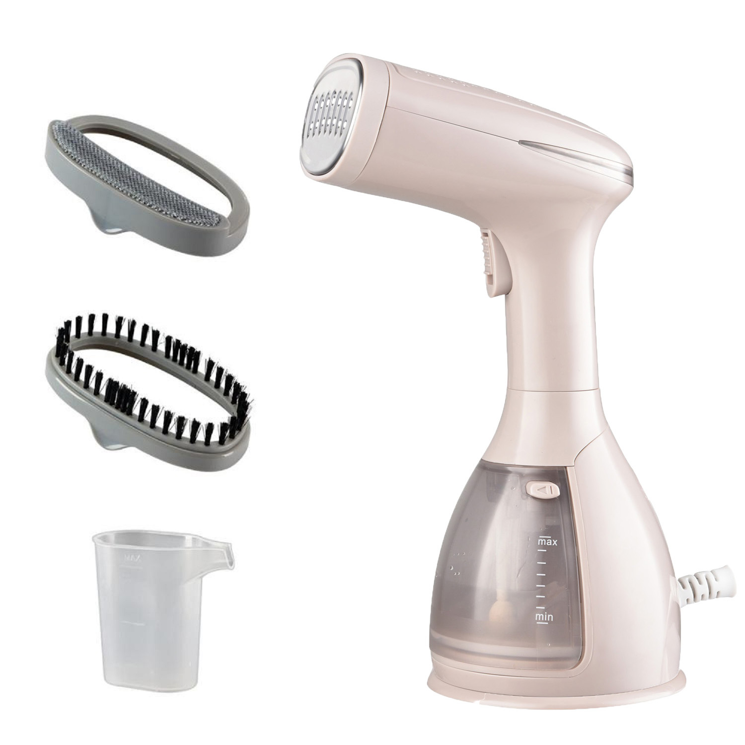 Yellow Travel Portable Handheld Clothes Garment Steamer Support No