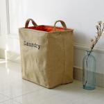 Jute Wicker Foldable Laundry Basket Stackable Dirty Clothes Hamper