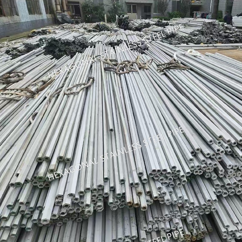 316L Stainless Steel Hexagonal Pipe Tube TP316L Hex Pipe Tube Inner Dameter 6 - 70mm