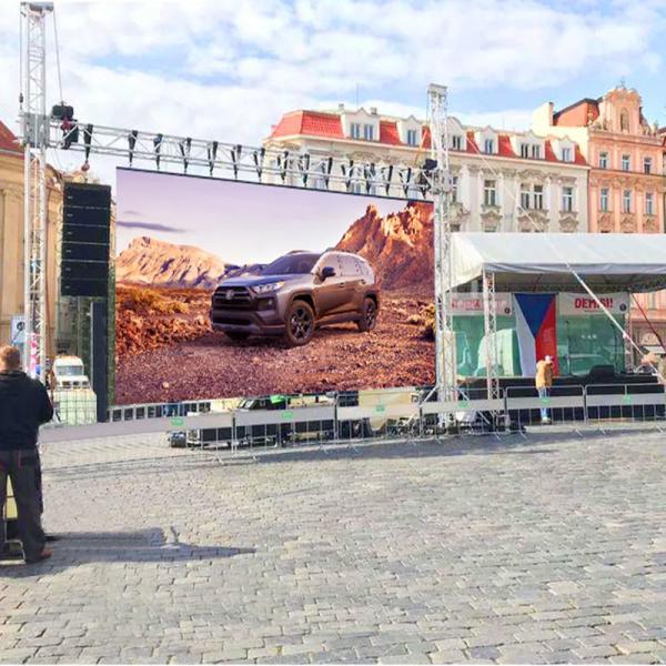 Buy cheap Outdoor P3.91 P4.81 LED Video Wall 500x500 Alumnim And Iron Cabinet from wholesalers