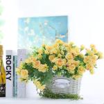 Wholesale Wedding Home Decoration Scene Rose Bouquet Artificial Silk Flowers