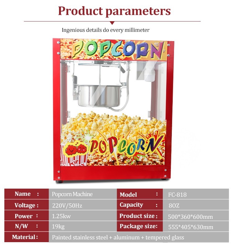 China Stainless Steel Commercial Caramel Kettle Sugar Corn Popcorn Machine For Sale