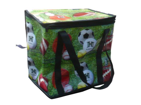 Buy cheap Customized 75g Black Unwoven Fabric Thermal Insulated Bags With Shining Coat from wholesalers