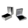 Buy cheap Off White Pendant Ring Packaging Boxes Clamshell PU Jewellery Gift Box from wholesalers