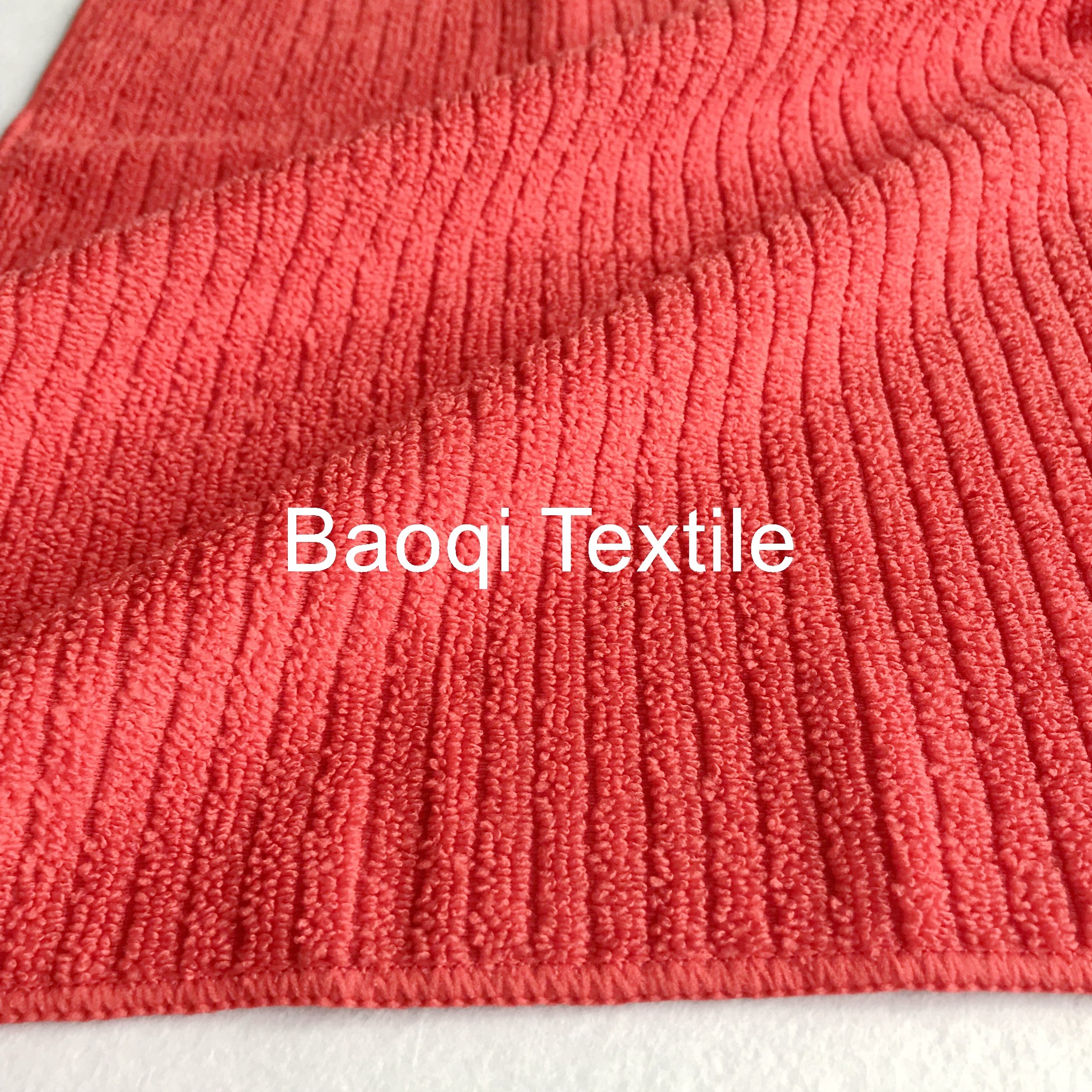 Red/green solid stripe dish rags 100% poly microfiber tea towels wipes,single side kitchen cleaning rags size 38*51cm