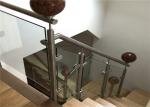 Indoor 304 Stainless Steel Glass Railing With Satin Or Mirror Post Finishes