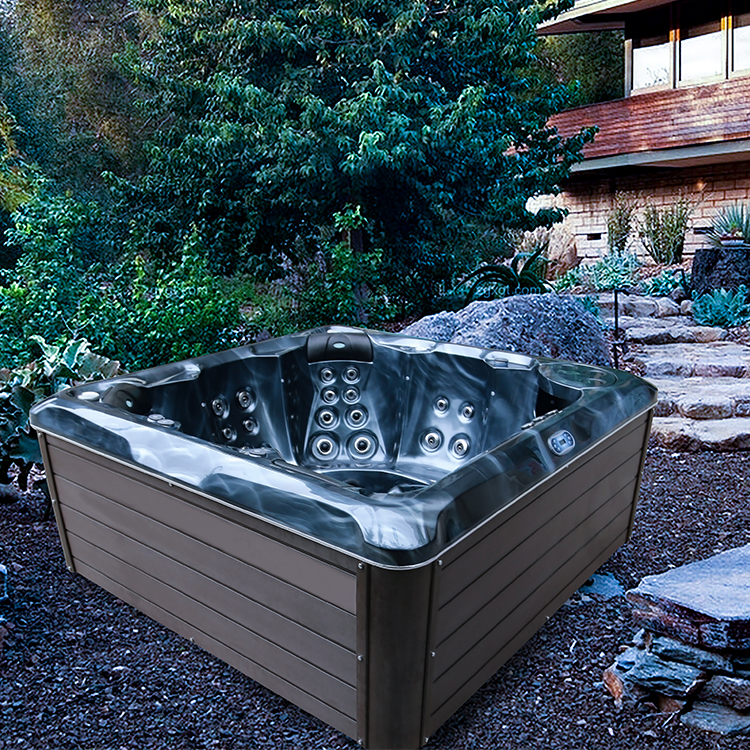 New Design Round massage spa hot tub outdoor bathtub whirlpool for 4-5 people 0