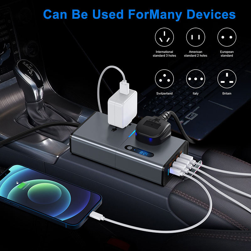 Hot Sale Car Power Inverter Dc 12V To 220Vac Or 12V 24V To 110V 220V Inverter Car 200W Inverter For Car