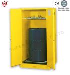 Yellow Drum Flammable Storage Cabinet With Galvanized Steel Shelving