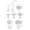 Buy cheap Light Blue Bohemia Ceramic Dinnerware Set Porcelain Kitchen Tabletop Stoneware Dinner Set Turkish from wholesalers