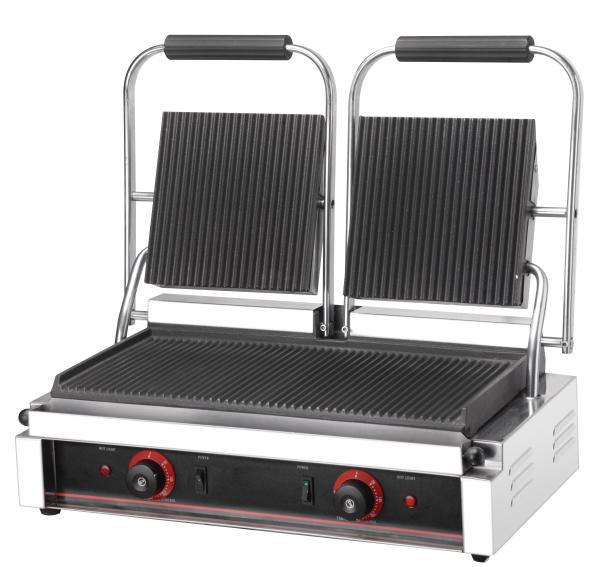 Buy cheap Industrial Double Heads Electric Panini Contact Grill Sandwich Press with Private Mold from wholesalers