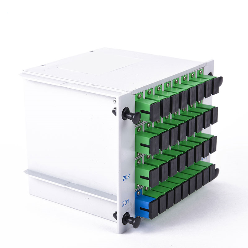 FTTH Sc Apc 1x32 Plug In Outdoor Fiber Splitter Passive Optical Coupler