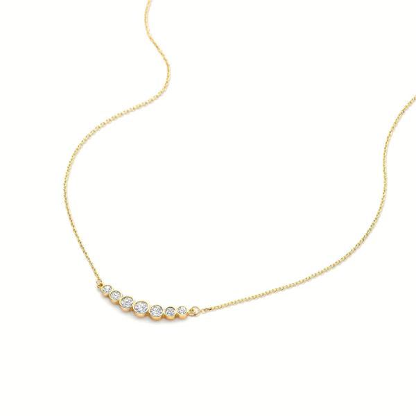 Minimalist 925 Sterling Silver Tennis Pendant Necklaces for Women Layer