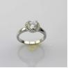 Buy cheap Women Jewelry 925 Silver 6mm Round Cubic Zirconia Heart Engagement Ring (F33) from wholesalers