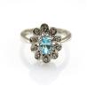Buy cheap Women Jewelry Sterling Silver with 4x6mm Oval Red Cubic Zircon Ring(F26) from wholesalers