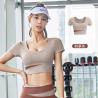 Buy cheap Summer Patchwork Yoga Suit Outdoor Fitness Suit Nude Feeling Traceless Sports Suit Breathable Slim Suit from wholesalers