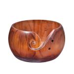 Wooden Wool Weaving Bowl Retro Wooden Yarn Bowl
