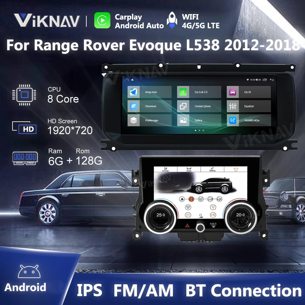 Android Touch Screen Car Radio For Range Rover Evoque L538 L551 2013-2017 Multimedia Player GPS Navigation Carplay