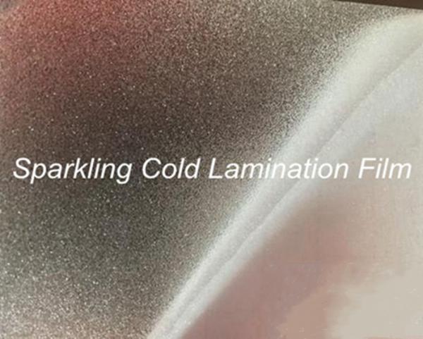Buy cheap Semi Clear Sparkle Cold Lamination Film 0.5mm Glitter Cold Lamination Film from wholesalers