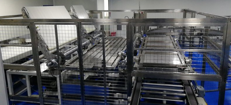 Food Production Line Independent Controlled Flip Over Bread Depanner