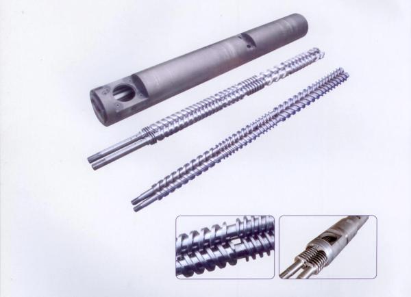Contra Rotating Bimetallic Screw Barrel , Twin Screw & Barrel For Plastic