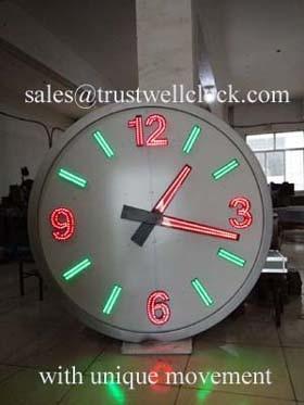 Buy cheap large building wall clocks 3m 9 feet diameters with night illumination lighting maintenance free from wholesalers
