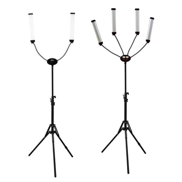 Buy cheap AC DC Battery Powered Double Arms Led Fill Light CRI 95 50W Beauty Set With Tripod from wholesalers