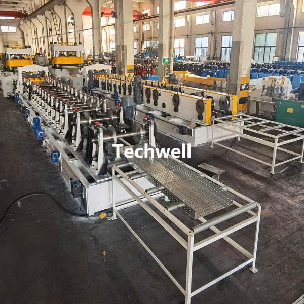 Buy cheap 50-600 Perforated Cable Tray Roll Forming Machine Production Line Auto Size Adjusting from wholesalers
