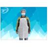 Buy cheap Disposable White Plastic Aprons PE Coated SPP Fabirc 70 X 120cm from wholesalers