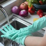 30g-80g Household Rubber Gloves Cotton Flocklined Protect Hands Well