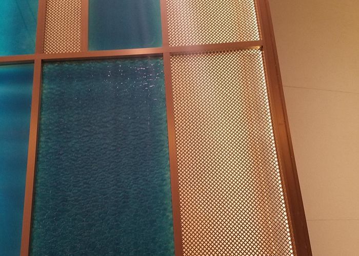 Stainless Steel Bronze Brass Golden Custom Decorative Crimped Mesh Screen For Cabinets