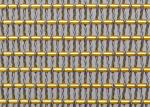 Gold Color Flexible Woven Metal Mesh Fabric Oxidation For Room Divider